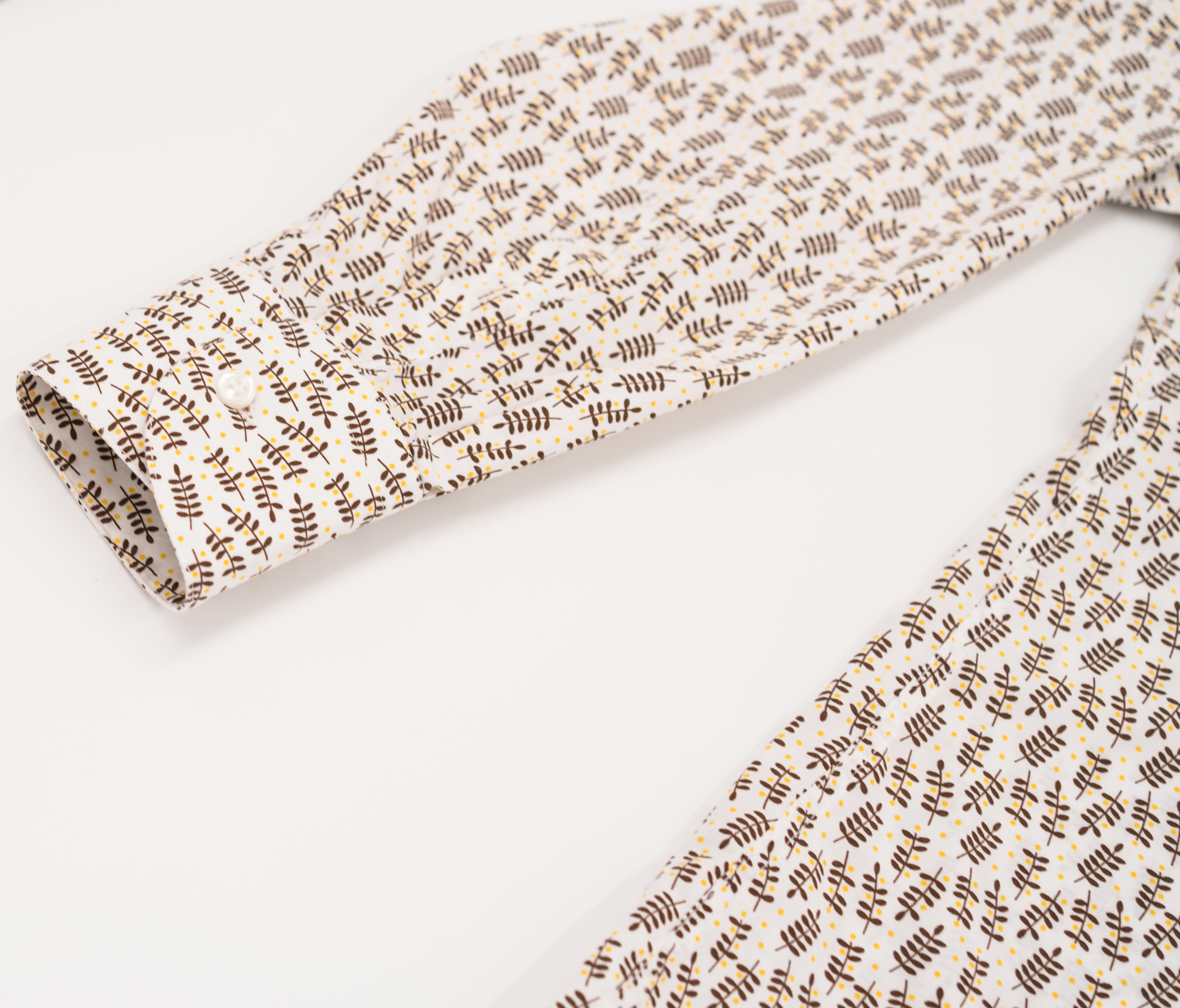 CarRanger Herrenhemd ausgefallen bunt - Wasserlilie Braun Gelb