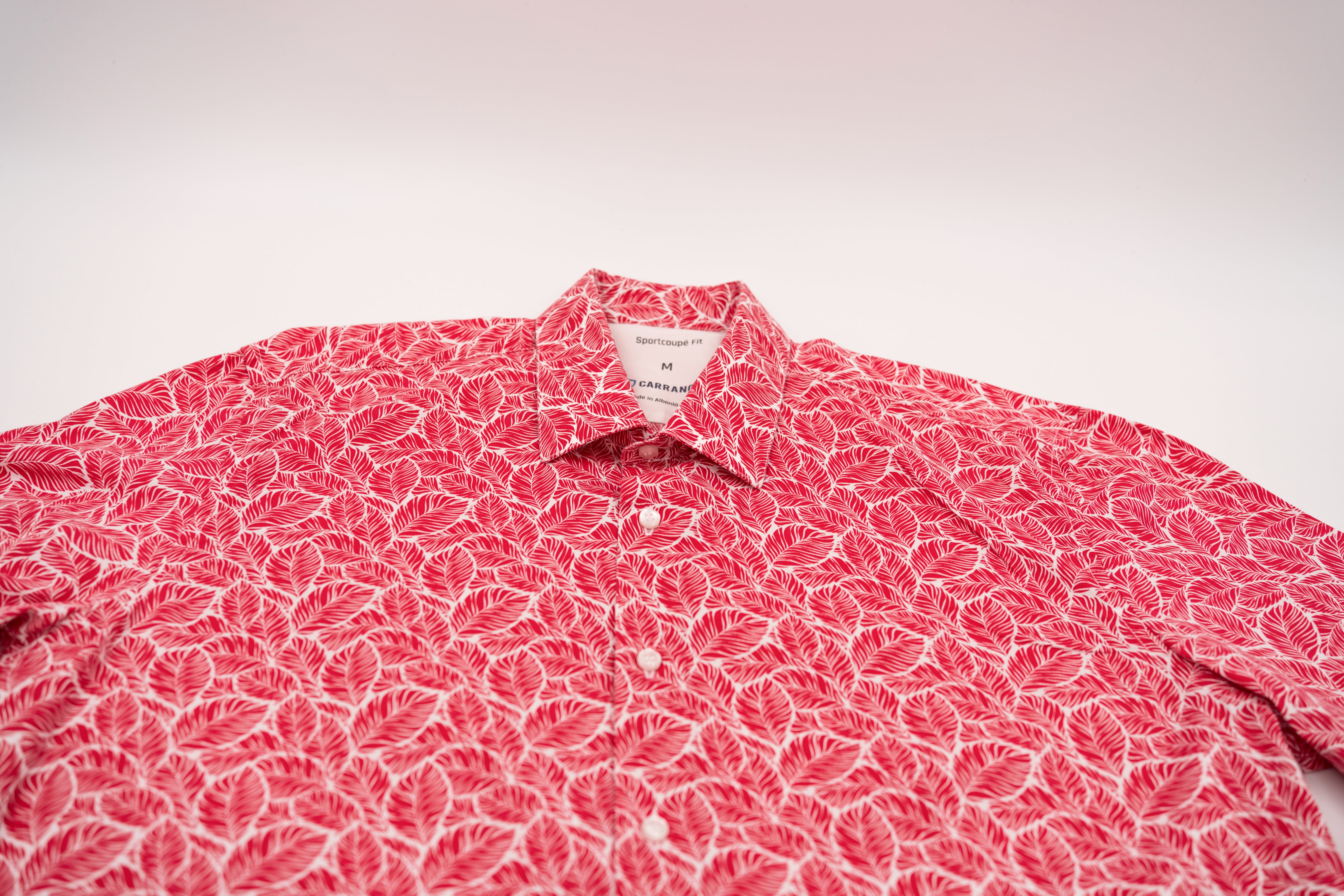 CarRanger Herrenhemd ausgefallen bunt - Federn Rot