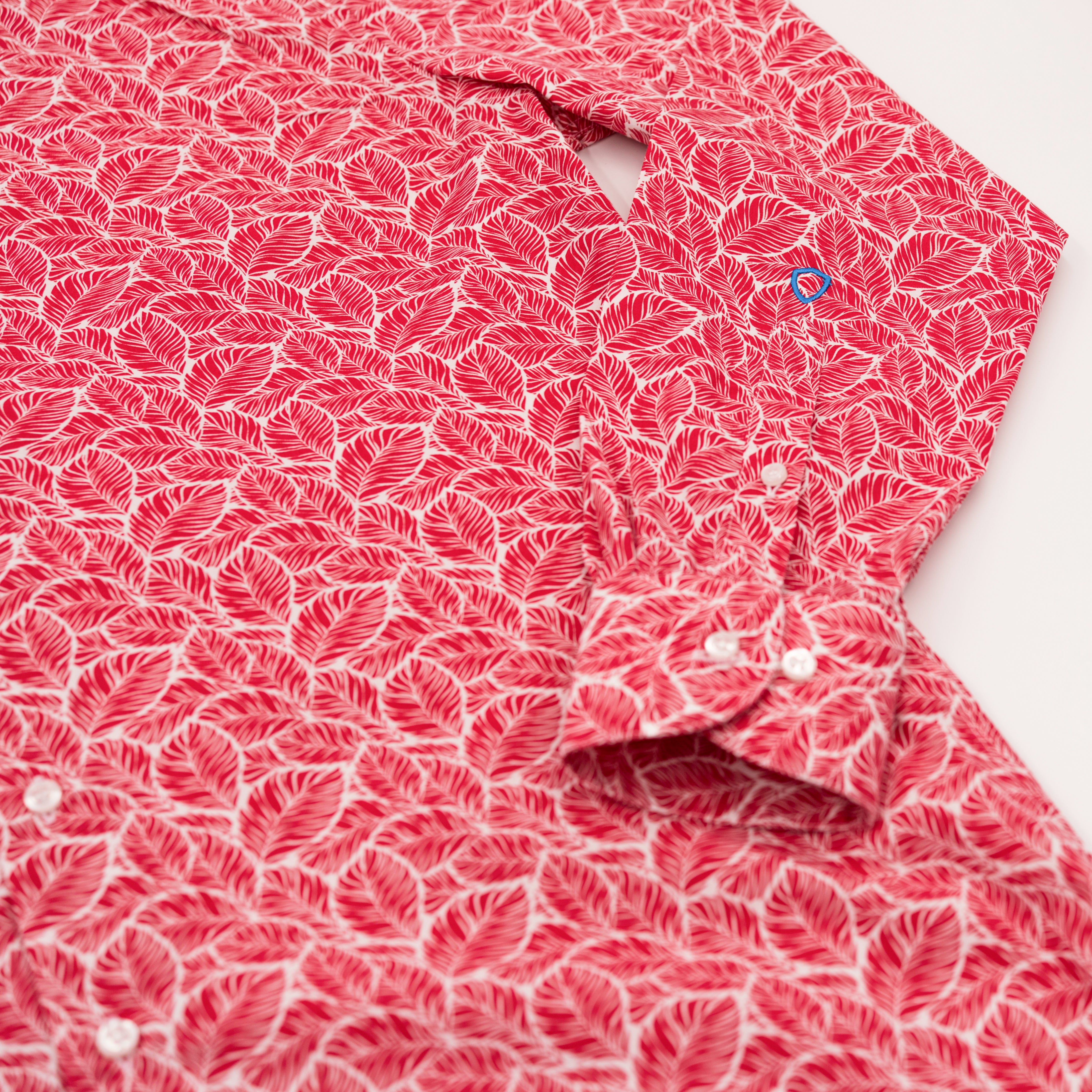 CarRanger Herrenhemd ausgefallen bunt - Federn Rot