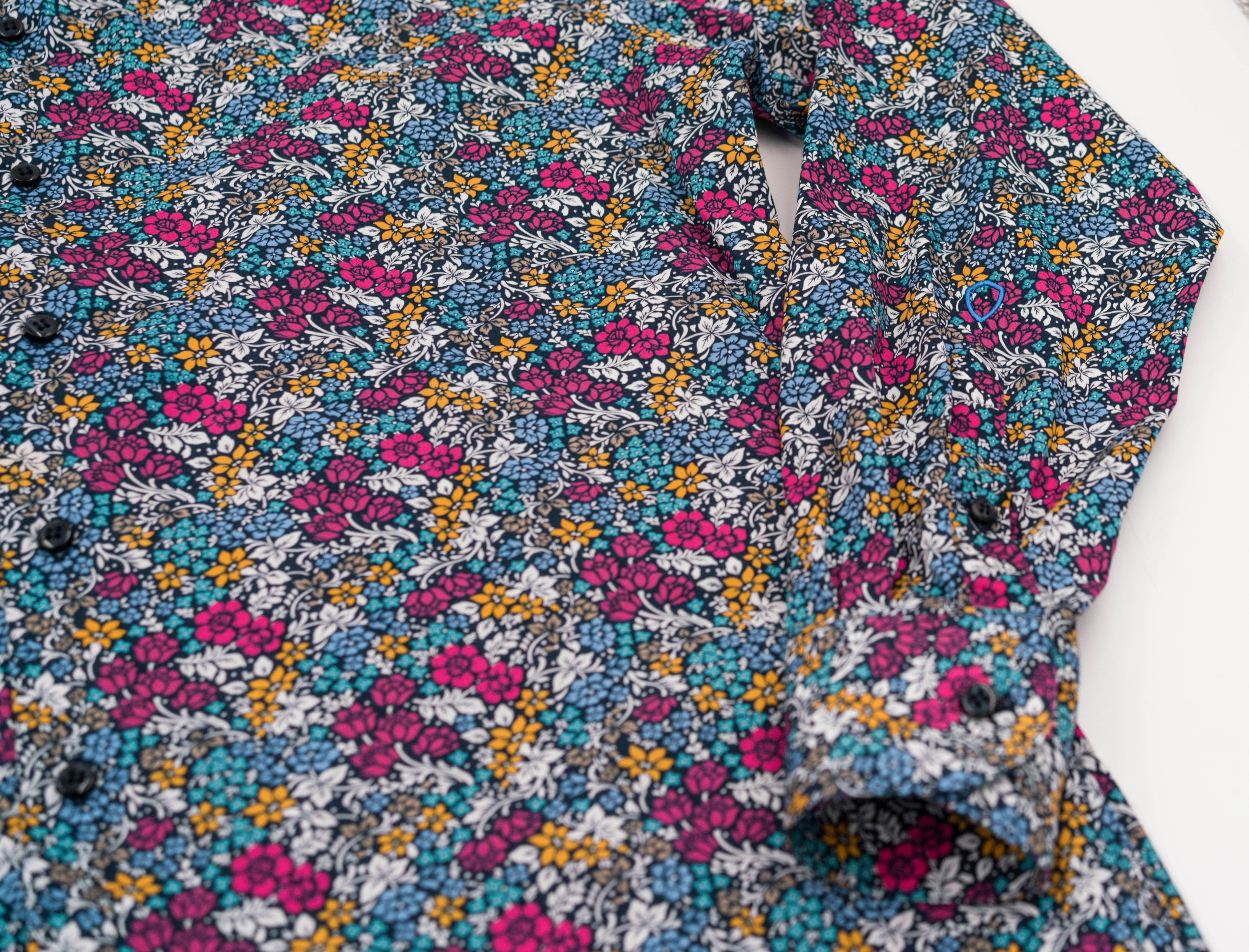 CarRanger Herrenhemd ausgefallen bunt - Blumen