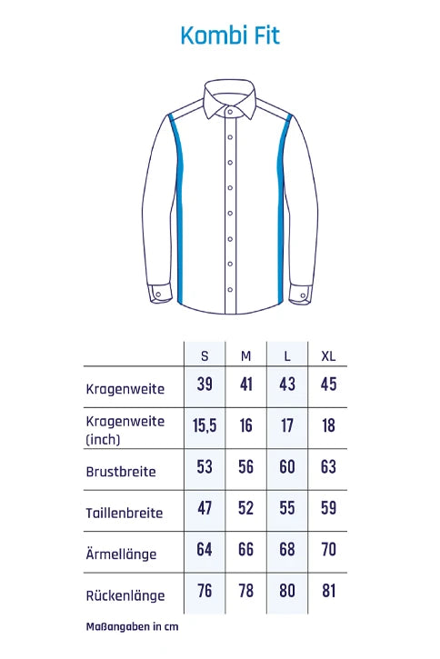 CarRanger Herrenhemd Unifarben - Hellblau